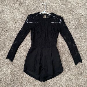 Black laced romper